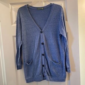 Alternative Earth Blue Heathered Button Cardigan